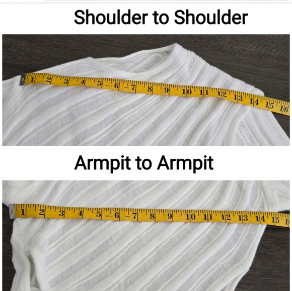 Asymmetrical Ripped Cut Out Knit Long Sleeve White Mini Dress, Size XL - Picture 14 of 16